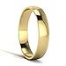 LANDA JEWEL Unisex 10k Yellow Gold 4mm Light Court Shape Comfort Fit Polished Wedding Ring Plain Band (9.5)