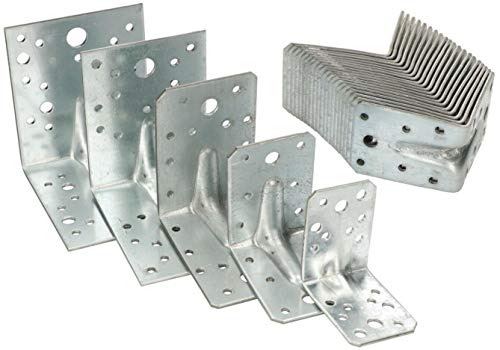 KOTARBAU® 25 Stk. Winkelverbinder 90 x 90 x 65 mm mit Rippe Sicke Lochwinkel Bauwinkel Holzverbinder Balkenwinkel… – Bild 7