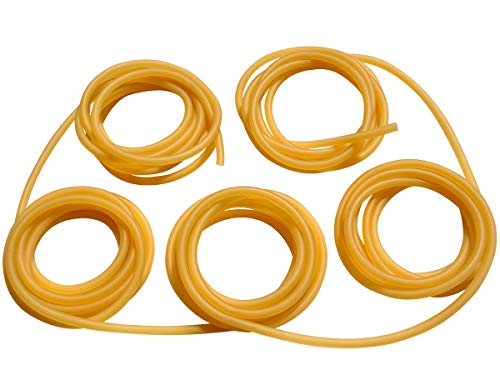 GM&BW 10m, 1.7X4.5mm Catapult Bands-Elastic Natural Latex Tube with Ultimate Elongation of 700% - Accessories for Making Professional Hunting Catapult or Slingshot for Kids Competition