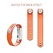 Vancle Fitbit Alta Bands, Newest Adjustable Replacement Bands for Fitbit Alta/Fitbit Alta Band/Fitbit Alta Bands (with Metal Clasp, No Tracker), Orange, Small
