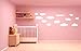 Fluffy Cloud Baby Nursery Decor Wall Decals set of 30 peel & stick removable sticker art