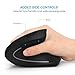 Vertical Mouse, Jelly Comb MV014 Ergonomic Wireless Mouse 2.4GHz Optical Vertical Mice with 3 Adjustable DPI 800/1200/ 1600 6 Buttons, for Laptop, PC, Desktop etc, Black