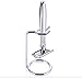 Razor Stand, Men Metal Art Shaving Brush Stand Holder Razor Base, Chrome Shaving Razor Beard Clean Shaver Kit Easy Carry, Silver