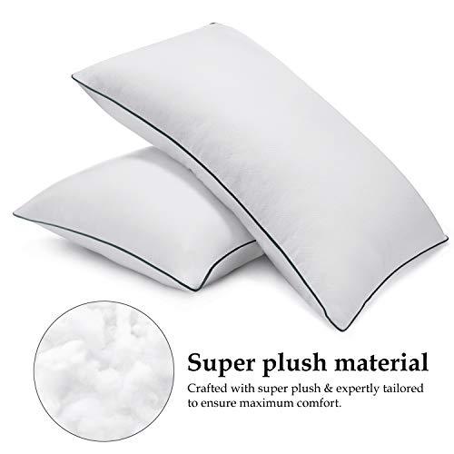 Bed Pillows for Sleeping 2 Pack Queen Size White, Gel Pillow with Soft