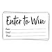 200 Enter to Win Cards - Contest Entry Cards - Contest and Raffle Entry Cards