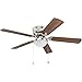 Harbor Breeze Armitage 52-in Brushed Nickel Indoor Flush Mount Ceiling Fan with Light Kit