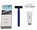 TRAVELWELL Individually Wrapped Hotel Toiletries Amenities Smooth Shave Disposable Razor and Cream(10g) Boxed 100 Sets per Case Landscape Series