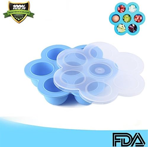 Silicone Egg Bites Molds for Instant Pot Accessories With Lid-Fits Fits Instant Pot 5,6,8 qt Pressure Cooker,Reusable Storage Baby Food Container and Freezer Tray