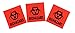 3-pack 4-inch DOT Stickers - Neon Orange Biohazard