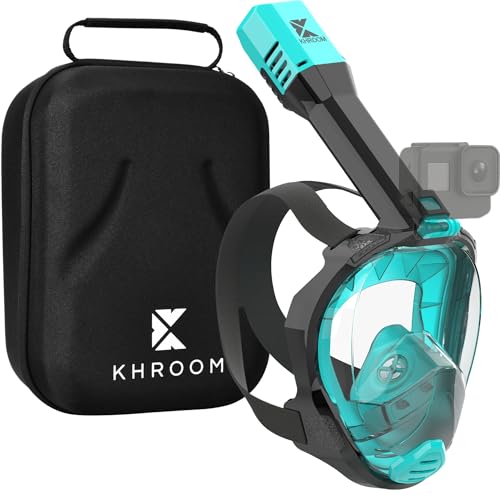 KHROOM® Seaview Pro Schnorchelmaske für Erwachsene – bekannt aus Höhle der Löwen – CO₂-sicher nach DIN EN 136 – inkl. Action-Cam-Halterung – Taucherma