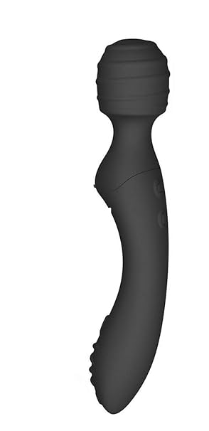 Lustfactor DOPPELKOPF: 2 in 1 Wand Auflegevibrator | Klitoris + G-Punkt Vaginal Vibrator aus Silikon für Sie | 2 x 8 Vibratio