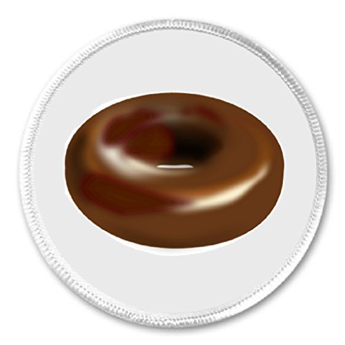 A&T Designs - Chocolate Donut 3" Sew On Patch Cute Emo Love Baker