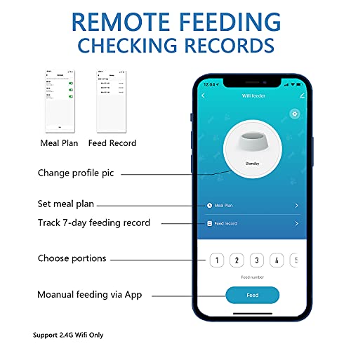 Flurff Automatic Cat Feeder, 6L WiFi Enabled Smart Pet Feeder with