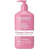 Hempz Sweet Jasmine & Rose Moisturizing Body Lotion - 17 Fl Oz | Beauty Actives Collagen Booster & Hemp Seed Oil for Dry Skin