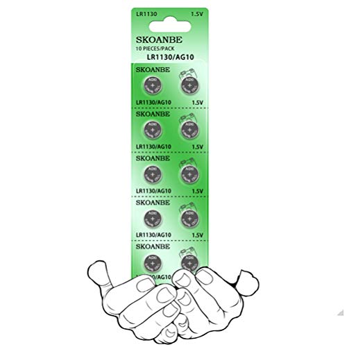 SKOANBE 20Pack LR1130 389 AG10 Button Cell Batteries 1.5V Battery