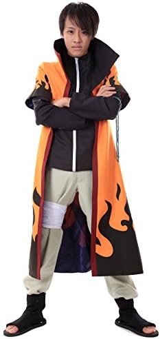 WS_COS Naruto Shippuden Uzumaki Naruto Rokudaime 6th Hokage Cloak / Robe 3XL