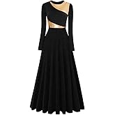 ORIDOOR Women Worship Liturgical Dance Dress Full Length Church Robe Modern Praise Dance Dress Lyrical