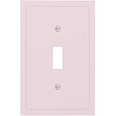 Wmhusu Decorative Light Switch Cover Rose Pink 1 Gang Wall Plate Cover Single Toggle Wallplates Outlet Covers Electrical Switchplate Faceplate for Bathroom Bedroom Decor