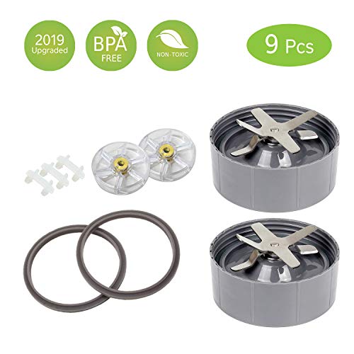 Nutribullet Blade Replacement, No Leakage Extractor Blade Parts for Nutribullet 600w 900w Model Blender - Blade & Gasket & Shock Pad & Top Gear - 9 Pieces Blender Accessories Nutribullet Blade Replacement, No Leakage Extractor Blade Parts for Nutribullet 600w 900w Model Blender - Blade & Gasket & Shock Pad & Top Gear - 9 Pieces Blender Accessories
