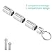 ANPHSIN 4 Pack Aluminum Keychain Pill Holder Container- Single and 3 Compartment Waterproof Pill Cases Portable Drug Container Pill Organizer with Keychain for Outdoor, Traveling, Camping, Vacation