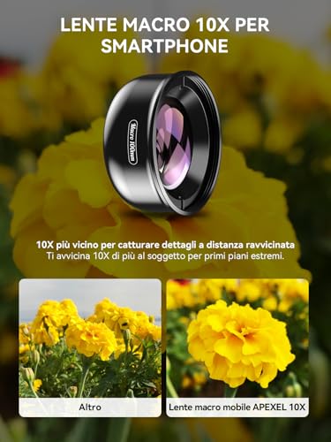 Apexel Macro Lens for Smartphone,100mm Macro Lens for iPhone,Samsung Galaxy,Huawei and Most Smartphones