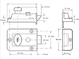 Yale Traditional Nightlatch Standard Security 40 mm Electro Nickel Brass view 2
