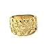 Jewel Town Mens 14K Gold Plated Hip Hop Iced Gold Nugget Cut Cz Pimp Ring Sizes 7 8 9 10 11 12 MR10