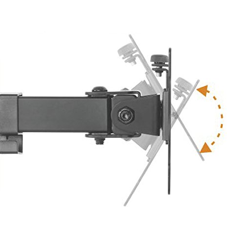 ELG, T1224N, Suporte Ergonômico Articulado de Mesa para 2 Monitores de 17'' a 32'' com Peso Máximo de 8kg em Cada Braço, Produto Ergonômico, Preto