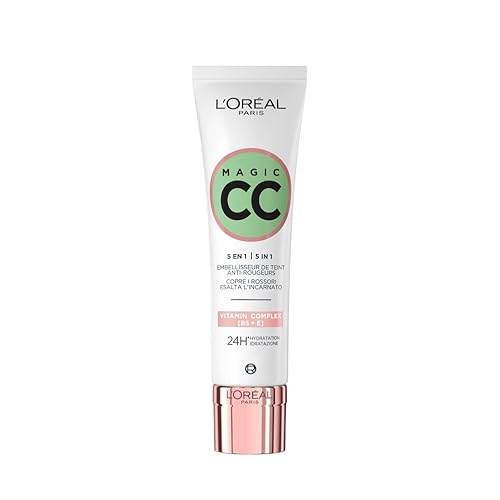 L'Oréal Paris CC Cream, C'est Magic CC Cream Natural Makeup for Face, Anti-Redness Formula with Vitamin E and Vitamin B5, Lightweight Skin Perfector for Glowing Skin