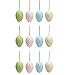 Speckled Easter Egg Ornaments 4 Assorted Colors Home Decor- Set of 12