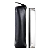 HSSOT Harmonica Key of C,24 Double Holes with 48 Reeds,Black