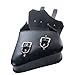2PC Generic Motorcycle Saddlebag Black triangular Synthetic Leather 2-Strap Tool Bag