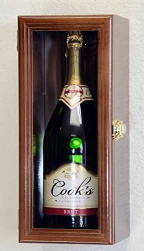 image for sfDisplay.com,LLC. Single Wine Bottle Wall Display Case Cabinet Holder