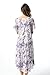 Riviera Sun 21833-PUR-3X Cold Shoulder Umbrella Dress Purple/White