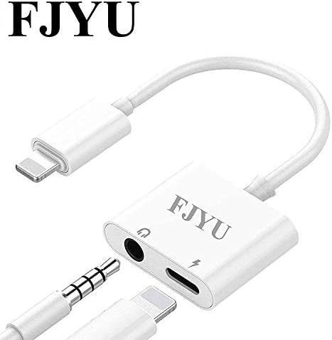 FJYU Adapter for Phone 8/8Plus Aux Adaptor Charger for Phone 8/8Plus/7/7Plus/X/XS Adapter Dongle Mini Earphone Connector Convertor 3in1 Chargers & Aux Audio&Call&Control Support iOS 12 or Later