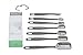 MAIRICO Premium Stainless Steel Rectangular Measuring Spoons - Set Of 6 with Leveler and D-ring Holder