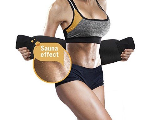 WAIST TRAINER FOR MEN AND WOMEN - PROMOTE SWEAT DURING WORKOUT - SWEAT ENHANCER EXERCISE ADJUSTABLE WRAP FOR STOMACH ENJOY SWEET ABDOMINAL MUSCLE & BACK SUPPORTS EXSECISE