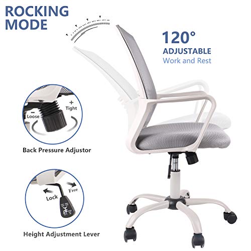 SMUGDESK Ergonomic Swivel Task Computer Desk Home Office Chair with