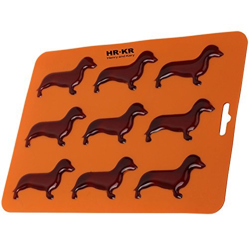 Ice Trays Ice Mold Candy Mold Silicone Ice Cube Trays in Dachshund Dog Shaped with BPA free Silicone