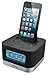 iHome iPL8BN Stereo FM Clock Radio with Lightning Dock for iPhone/iPod - Black