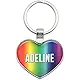 Graphics and More Metal Keychain Key Chain Ring Rainbow I Love Heart Names Female A Aali - Abby