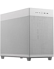 ASUS Prime AP201 33-Liter MicroATX White case with Tool-Free Side Panels and a Quasi-Filter mesh, with Support for 360 mm Coolers, Graphics Cards up to 338 mm Long, and Standard ATX PSUs