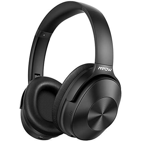 Mpow H12 Hybrid Active Noise Cancelling Headphones, Bluetooth Headphones Over Ear [2019 Version] with Hi-Fi Deep Bass, CVC 6.0 Microphone, Soft Protein Earpads, 30H Playtime for TV Travel Work