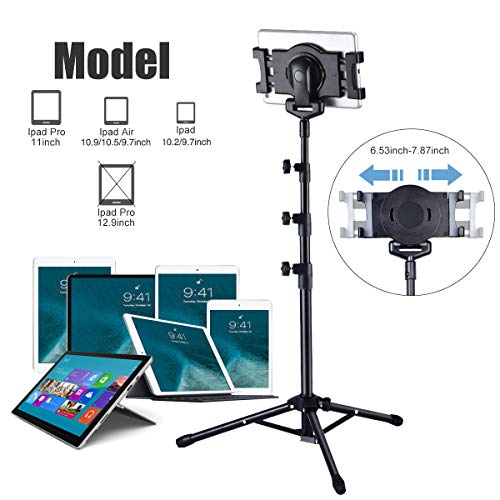Ipad Tripod Mount Floor Stand, Weiyudang Height Adjustable 20 to 60