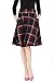 Ashir Aley High Waisted A Line Flared Swing Woman's Green Plaid Midi Skirt