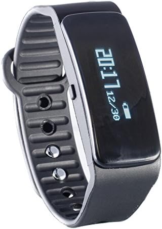 Fitness Tracker Smart Wristband Aractive w/Sleep Monitor, Watch, Calorie Counter, Pedometer, Bluetooth &amp; Call/SMS Reminder - helps you track your activity – Stylish Black.
