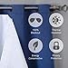Rose Home Fashion 100% Blackout Curtain Liner, White Blackout Curtain Liner for Window Noise Reducing Light Blocking Liner for Bedroom(Hook Included) 47W by 77L Inches-White, 2 Panels