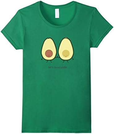 Women's Funny Avocados T-shirt Small Kelly Green