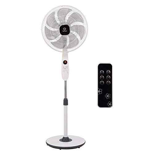 Toolsempire Pedestal Fan Quiet High Velocity Oscillating Stand Fans with Remote,50W, 16 inch (7