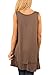 Alvaq Women's Summer RaceBack Scoop Neck Cotton Tank Tunic Large Brown
